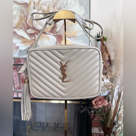 Saint Laurent Lou Medium YSL Quilted Camera Crossbody Bag with Pocket - Picture 1 of 9